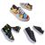 Kit De Tênis Infantil Masculino 3 Pares De Sapatinho De Bebê Menino Tenis mickey, Alstar td preto, Bota dinossauro