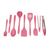 Kit de Utensílios de Silicone C/ 9 Peças Rs - Oikos ROSA