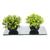 Kit decoração plantas artificiais decorativas com base em espelho vaso vasinho falsa flor  conjunto plantartPrem2x Prem2x7006vdc