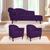 Kit Diva Recamier Diana 160cm Lado Direito e 02 Poltronas Julia Suede - ADJ Decor Roxo