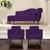 Kit Diva Recamier Diana 185cm Lado Esquerdo e 02 Poltronas Classic Suede - ADJ Decor Roxo