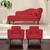 Kit Diva Recamier Diana 185cm Lado Esquerdo e 02 Poltronas Classic Suede - ADJ Decor Vermelho