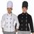 Kit Dolmã chef cozinha feminino algodão + Chapéu de chef cozinha Branco