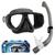 Kit Dua Pro Mascara Respirador Snorkel Seasub Original Titânio