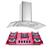 Kit Eletro Coifa Ilha 90cm e Cooktop 5 Bocas Safanelli Vermelho