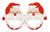 Kit Enfeite De Natal Óculos Natalino vermelho com branco