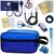 Kit Enfermagem Aparelho de Pressão Estetoscópio Aneroide Estágio Premium Azul