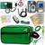Kit Enfermagem Aparelho de Pressão Estetoscópio Aneroide Medidor Glicose Premium Verde