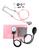 Kit Enfermagem Com Esfigmomanômetro + Estetoscopio Duplo Rappaport Premium  Rosa