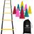 Kit Escada 7 Degraus + Mochila Nylon Impermeável + 10 Cones de Agilidade Colorido Para Ginástica Treino Funcional Em Casa Academia Fitness Amarelo