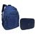 Kit Escolar  Bolsa Infantil e Estojo Box Feminino Kit Escolar  Impermeável Nylon Resistente Grande Azul-marinho