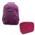 Kit Escolar  Bolsa Infantil e Estojo Box Feminino Kit Escolar  Impermeável Nylon Resistente Grande Roxo Sport/Pink