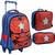 Kit Escolar Completo Mochila de Carrinho Lancheira e Estojo Super Star Yins - Volta às Aulas 42168 Vermelho