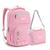 Kit Escolar Juvenil Mochila E Lancheira Matelassê Rosa