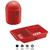 Kit Escorredor de Louça + Lixeira para Pia de Cozinha UZ-K041 UZ Utilidades Vermelho
