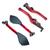 Kit Espelho Retrovisor Tomok Manete Esportivo Moto Kawasaki Z900 Vermelho