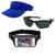Kit Esportivo 1 Viseira, 1 Pochete Celular E 1 Oculos De Sol Azul royal