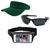 Kit Esportivo 1 Viseira, 1 Pochete Celular E 1 Oculos De Sol Verde escuro