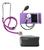 Kit Estetoscopio Duplo + Aparelho De Medir Pressão Arterial Esfigmomanometro + Estojo Lilás