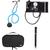 Kit Estetoscopio Littmann + esfigmo + case + Laterna - Cores Variadas Azul turquesa smoke