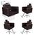 KIT Evidence - 1 Lavatório + 3 Cadeiras Fixas Para Salão Café Factor