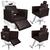 KIT Evidence - 2 Cadeira Fixa + Cadeira Reclinável Com Descanso + 1 Lavatório Com Descanso Para Salão Café Factor