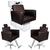 KIT Evidence -  2 Cadeiras Fixas + 1 Lavatório Para Salão Café Factor