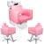 KIT Evidence -  2 Cadeiras Fixas + 1 Lavatório Para Salão Rosa bebê