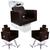 KIT Evidence - 2 Cadeiras Reclináveis + 1 Lavatório Para Salão Café Croco