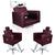 KIT Evidence - 2 Cadeiras Reclináveis + 1 Lavatório Para Salão Bordô Factor