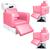 KIT Evidence - Lavatório Descanso de Pé + 2 Cadeiras Reclináveis Base Quadrada Descanso de Pé Rosa bebê