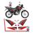 Kit Faixas Adesivos Yamaha Xtz Crosser 150 2022 2023 Vermelho