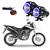 Kit Farol de Milha Angel Eye U7 Moto Honda NXR 160 BROS 2004 -2012 2013 2014 2015 2016 2017 2018 2019 2020 2021 Azul Grande
