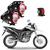 Kit Farol de Milha Angel Eye U7 Moto Honda NXR 160 BROS 2004 -2012 2013 2014 2015 2016 2017 2018 2019 2020 2021 Vermelho Mini