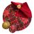 Kit Floral Natal 10 Lugares Capa Sousplat Base Guard Anel PG Vermelho