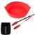 Kit Forma Silicone Lavável P/ Fritadeira Air Fryer e Pagador Vermelho