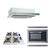 Kit Forno Elétrico Embutir 45L Depurador Embutir Cooktop 4 Bocas Safanelli Branco