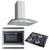 Kit Forno Elétrico Embutir Coifa Gourmet 60cm Cooktop Colors Safanelli Preto