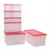 Kit Freezer 8 peças Herméticos Armazenagem  Tupperware Original Vermelho