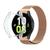 Kit Galaxy Watch 5 Pulseira Magnética Curvada + Case TPU Rose Gold+ Case Transparente