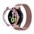 Kit Galaxy Watch 5 Pulseira Magnética Curvada + Case TPU Rose
