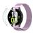 Kit Galaxy Watch 5 Pulseira Magnética Curvada + Case TPU Lilás + Case Transparente