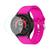 Kit Galaxy Watch5 Pro 2 Pulseira Silicone + 1 Película Vidro Rosa Choque