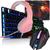 Kit Gamer Challengers Teclado Gamer Headset 7.1 Mouse Óptico Led 7 Cores Rosa