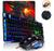 Kit Gamer Com Teclado Led RGB Rainbow + Mouse Gamer Led 7 Cores + Pad Speed Estampado RGB