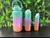 Kit garrafa de água  squeeze  2000ml com adesivos e 900 ml com adesivos e 200 ml Colorida