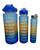 Kit Garrafa Motivacional Para Academia Fitness - 2000ml 900ml 300ml Azul escuro