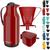 Kit Garrafa Térmica de 1L Siena + Suporte Porta Filtro de Café 102 e 103 + Açucareiro Unitermi  VERMELHO