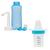 Kit garrafinha lavadora limpeza nasal buba infantil adulto 300 ml com 2 bicos e dosador Azul