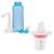 Kit garrafinha lavadora limpeza nasal buba infantil adulto 300 ml com 2 bicos e dosador Rosa